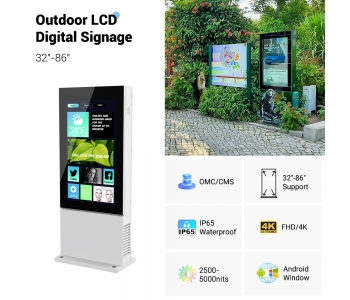 Outdoor Touch Screen Kiosk,floor-standing outdoor digital signage