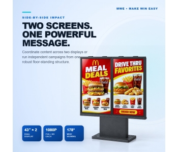 dual-screen outdoor advertising display